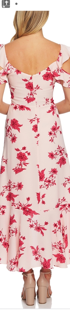 CeCe Pink Floral High Low Dress - Picture 2 of 5